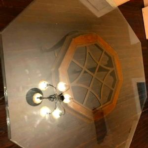 Glass top table and stand